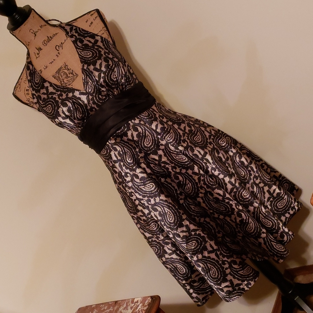 Rockabilly lace pattern dress.